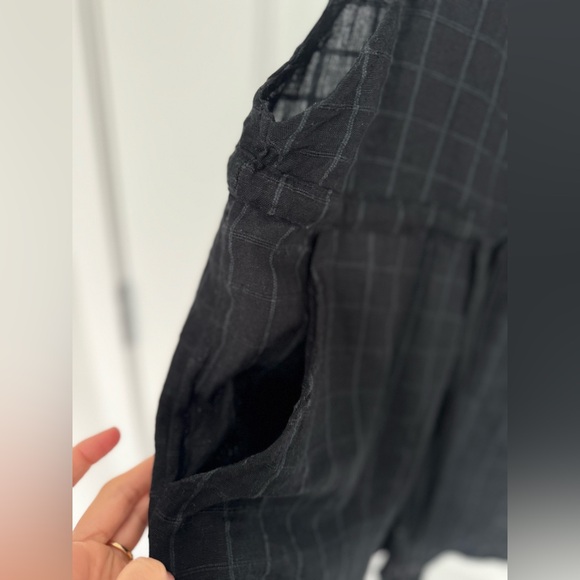 Billabong romper black checkered size Small adjustable - Picture 9 of 10